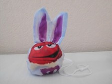 RARE SAC M&M'S  ROUGE AVEC OREILLES DE LAPIN  Mousqueton pour accrochage 