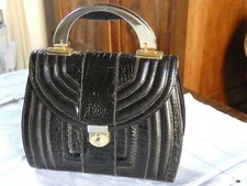 Ancien sac main cuir - main, en