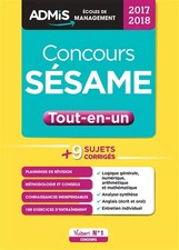 Concours SÉSAME - Tout-en-un - Concours 2017-2018 Collection : ADMIS Écoles de m