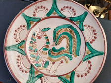 rare poterie roumaine signer Colibaba / Céramique Polychrome Décor Zoomorphe