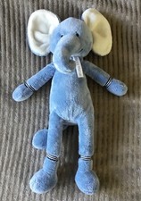 Doudou Peluche Éléphant bleu 40cm Happy Horse