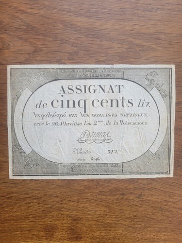 France assignat ancien 500 - assignat,