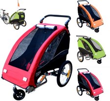 FOX Remorque poussette pliable pour le trasport 1 enfant jogger chariot à vélo