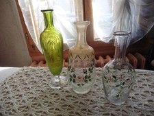 LOT DE 3 CARAFES CRISTAL