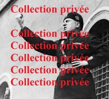 ww2 Photo Mussolini Vichy Pétain PPF Milice Police GMR Doriot Gendarmerie casque