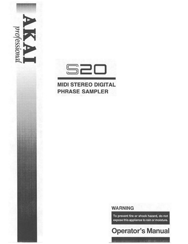 Akai s20 phrase sampler owners - akai,