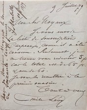 Émile LÉVY sur la souscription pour "La Danse" de J.-B. Carpeaux / Opéra Garnier