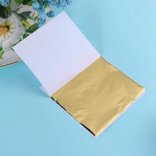  100 Feuilles 9x9xcm Feuille D'or Feuille D'imitation Or Pour Manucure Dorure