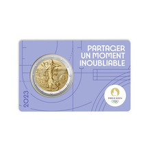 FRANCE 2€ EURO 2023 JO PARIS 2024 COINCARD BU VIOLET