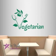 Vinyl Decal Vegetarian Food