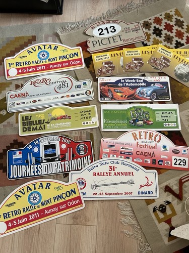 Lot plaques automobile rallye - plaques,