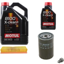 BOSCH Inspection set 6L Motul 8100 + X-propre 5W-30 pour VW Seat Polo Variant