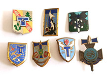 Lot insignes militaires France transmissions DRAGO école BT 18e french badges