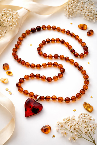 Collier ambre naturel - collier, en