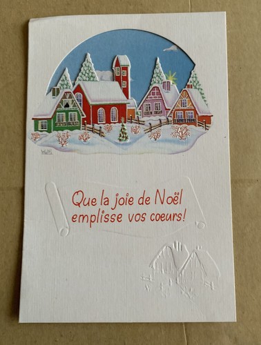 Carte voeux gaufrée - de,