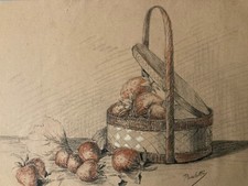 Belle Peinture 1950 Crayon