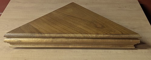 Vtg wood corner - floating, wall
