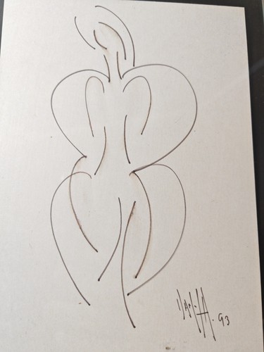 Dessin original signé - , et