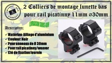 2 colliers de montage lunette