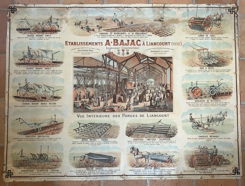 Affiche ancienne charrue - ancienne,