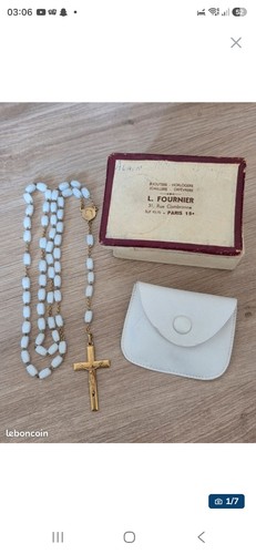 Ancien rosaire opaline et - ancien,