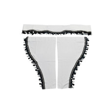 Set 3 Rideaux Blanc Peluche