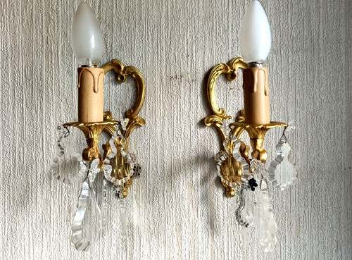 Paire appliques bronze - paire, d'appliques