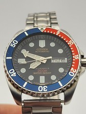 Vintage CITIZEN Automatic DIVER 200M 21 Jewels 4-S043107 Steel 80's MONTRE