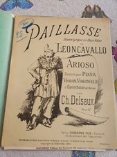 PAILLASSE LEON CAVALLO PARTITIONS PIANOS VIOLON VIOLONCELLE CONTREBASSE