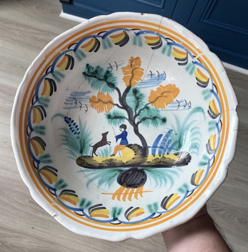 Ancien saladier jatte faience - saladier,