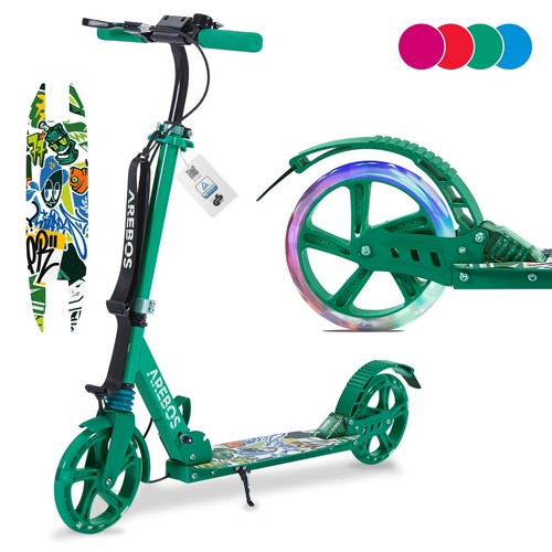 Arebos trottinette pliable led - trottinette,