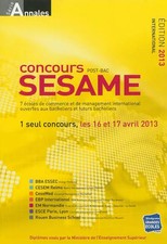 Concours SESAME : Annales, sujets et corrigés officiels, Studyrama