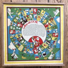 Jeu de l'oie, Nain jaune, Marelle, jeu de dame ancien en bois