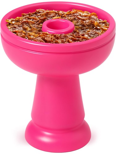 Pink silicone hookah - silicone, bowl