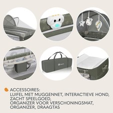 Sven Plus bote 2 en 1 lit bebe, Table Langer, Jouets, baldaquin Suspendu avec mo