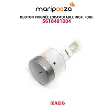Bouton poignée  inox escamotable rétractable  - 5618491004 - Four AEG