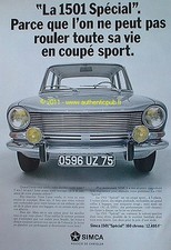 PUBLICITE SIMCA 1501 SPECIAL