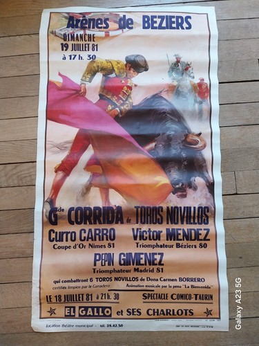 Véritable affiche corrida - vÉritable,