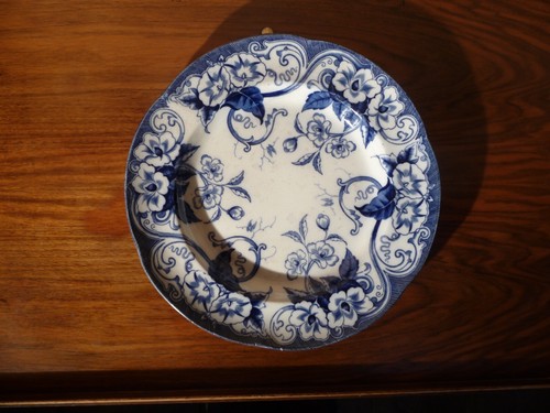 Grand plat rond flora - plat, -creil