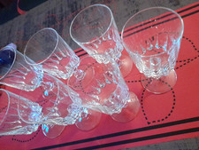 7 verres à eau en Cristal