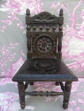 Meuble de Poupée. Meuble Breton. Jouet ancien. RARE Chaise ancien  très bon état