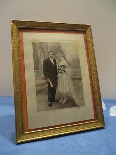 Ancien grand cadre laiton - en,