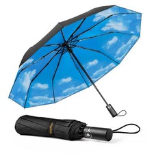 Parapluie Pliable Parapluie Automatique Compact Coupe-vent avec 10 Baleines O...