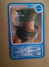 carte auchan disney n°165 alice au pays des mervieilles le chat de chester