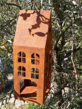 Maison à oiseaux en rouille noble Björn à suspendre mangeoire à oiseaux nidif...