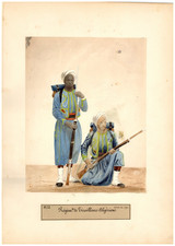 Louise Laffon, Régiments de Tirailleurs Algériens, 1866 Vintage salt print, with
