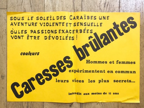Caresses brulantes affiche - caresses,