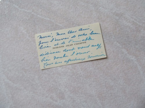 Carte autographe jean chappe - carte,