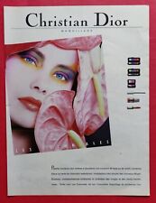 PUBLICITE DE PRESSE:  Christian DIOR Maquillage produits  de beauté - 1986