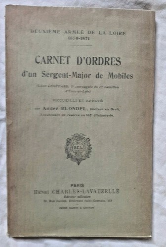 Guerre carnet d ordres - de, d'ordres
